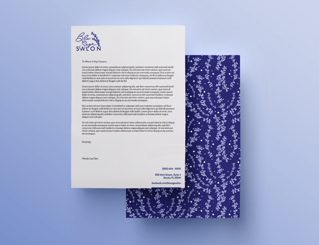 blusage salon branding